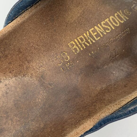 Birkenstock Florida style blue leather three strap woman’s size 38 - Picture 10 of 12